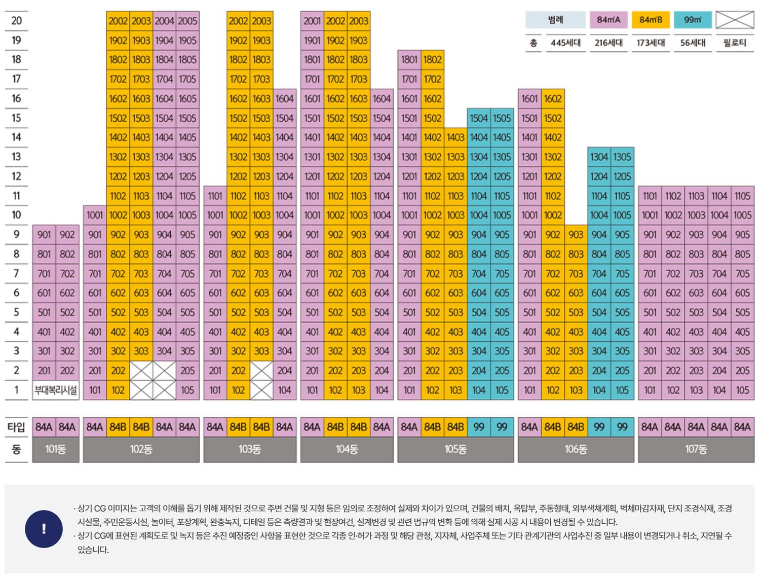 영주 효성해링턴 동호배치도